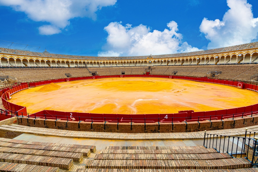 The Plaza de Toros de la Real Maestranza bullring in Seville