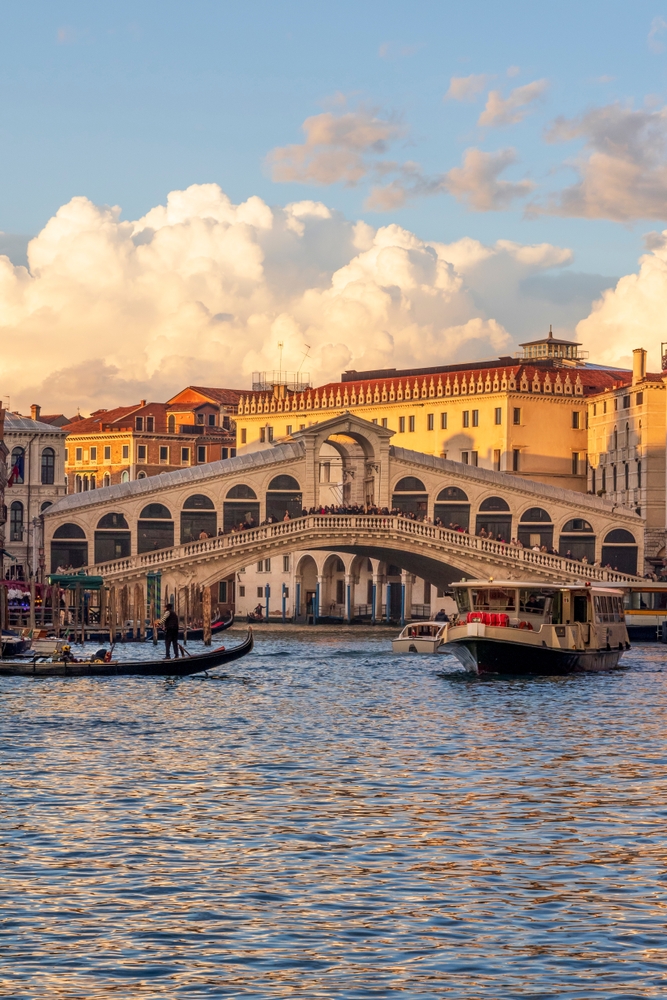 The Rialto Bridge over the Grand Canal in Venice
