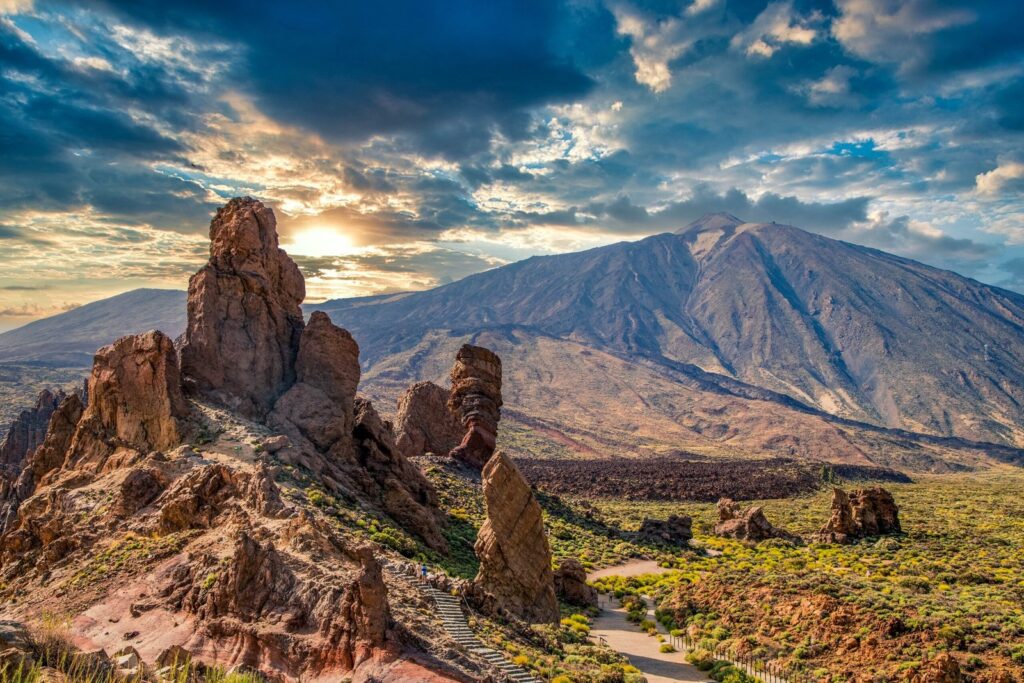 Roques de García with Teide in the background