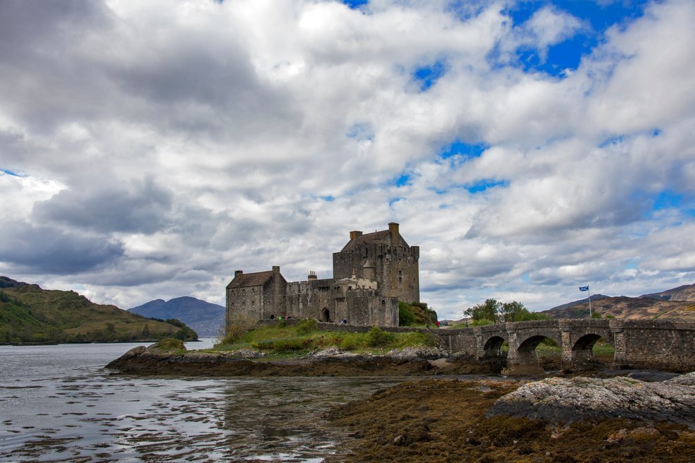 The ruins of Armadale Castle in the gardens on the Sleat peninsula on the Isle of Skye