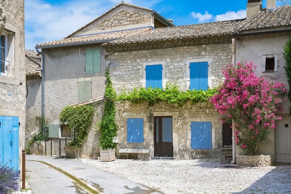 Old houses in the village of Saint-Rémy-de-Provence in the South of France