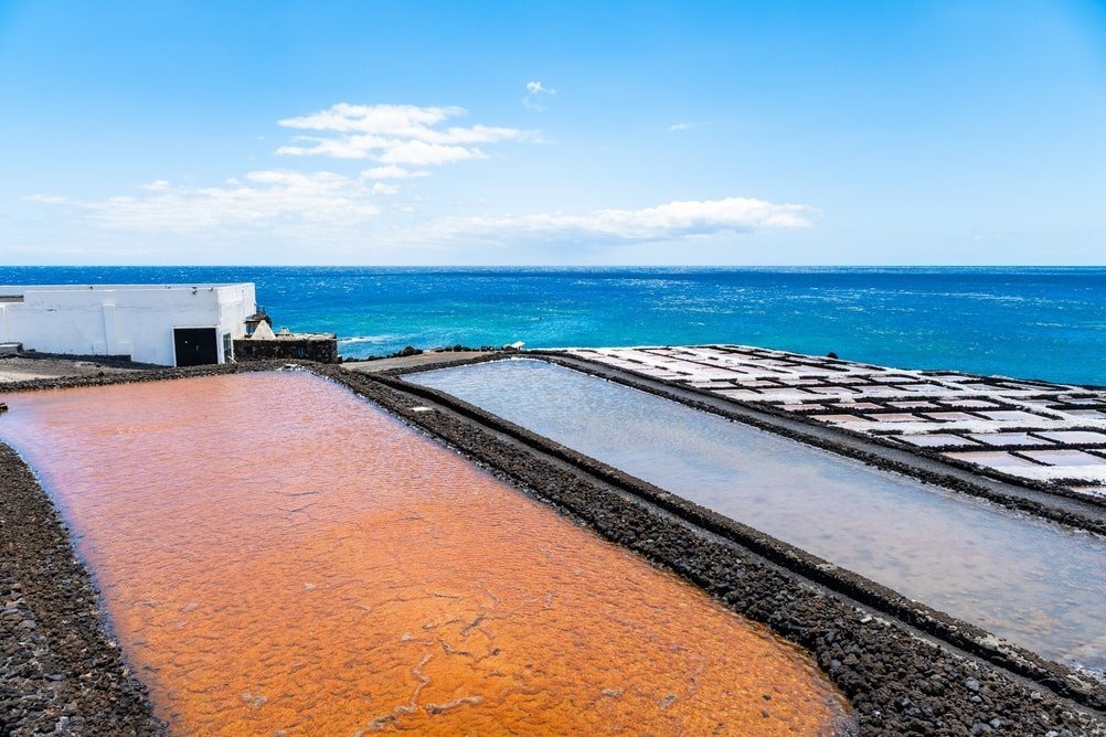 The salt pans at Salinas de Fuencaliente on the southern tip of La Palma