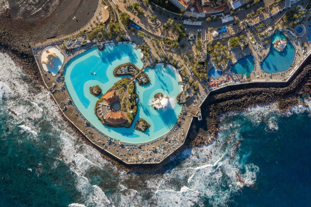 The saltwater pools of Lago Martiánez in Puerto de la Cruz