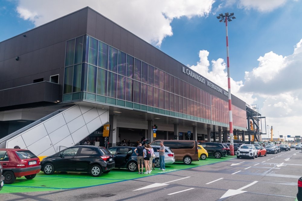 The terminal building at Bergamo Airport in Orio al Serio