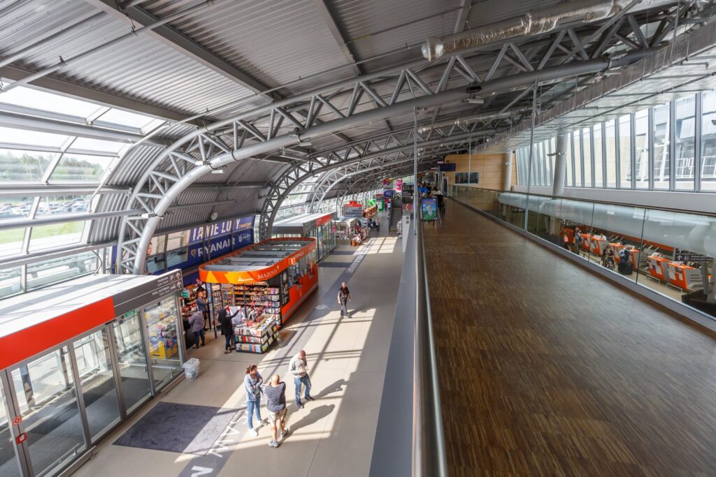 The terminal at Warsaw Modlin Airport