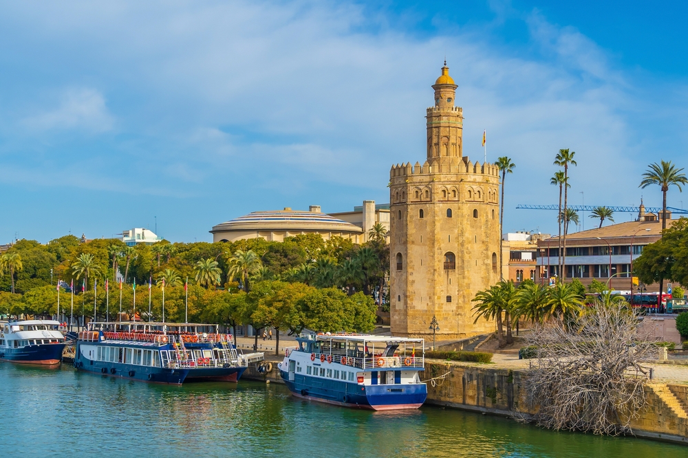 The Torre del Oro by the River Guadalquivir in Seville
