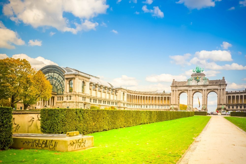 The triumphal arch in Parc du Cinquantenaire in Brussels