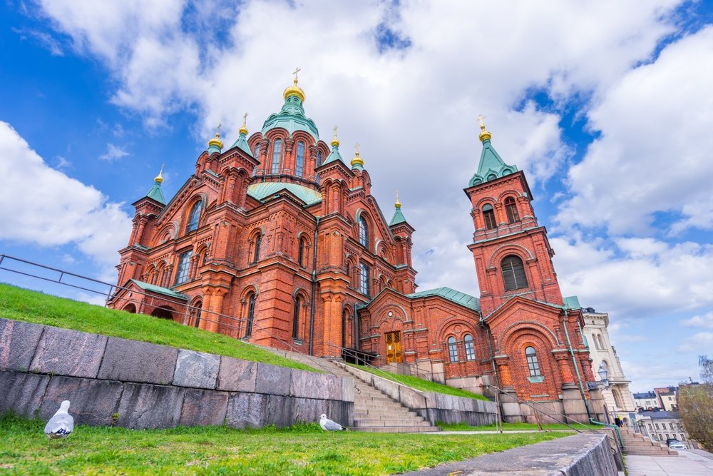 Uspenski Cathedral on Katajanokka in Helsinki