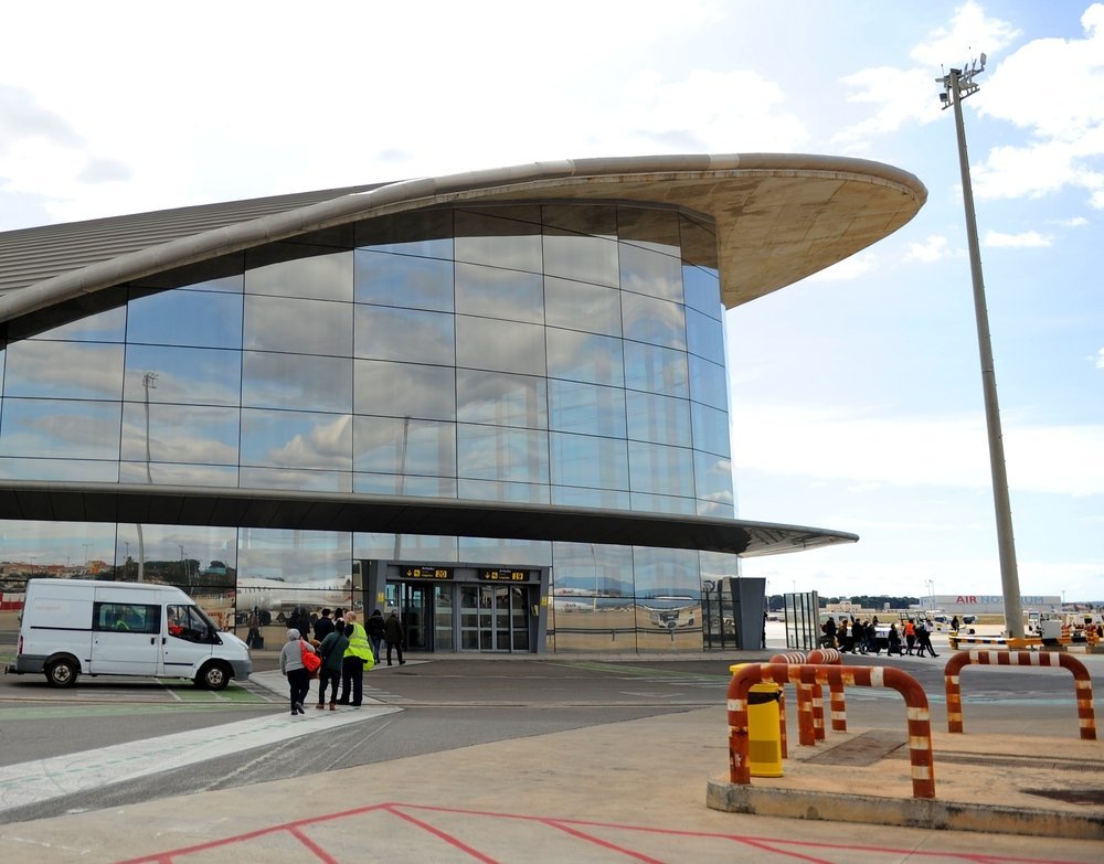The terminal building at Valencia Airport in Manises