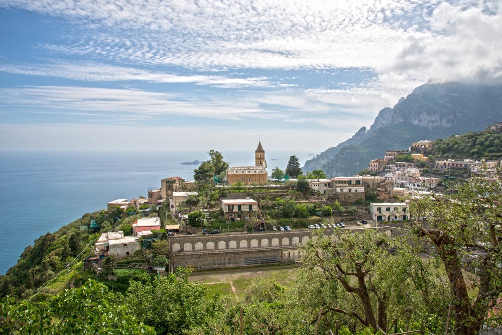 The village of Montepertuso high above Positano on the Amalfi Coast