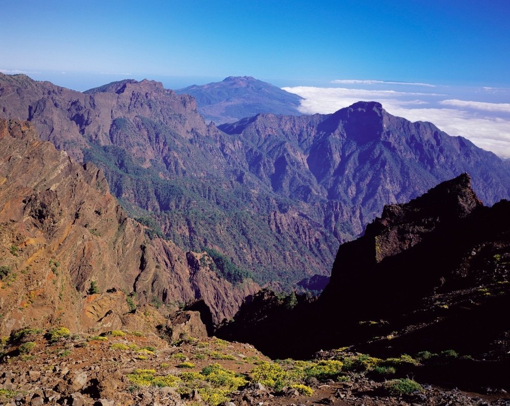View over the Caldera de Taburiente from Roque de los Muchachos on La Palma