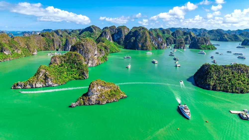 Where to stay in Vietnam: cruise boats among the limestone islands of Ha Long Bay