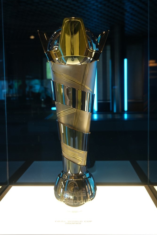 The World Cup trophy on display at the FIFA Museum in Zürich